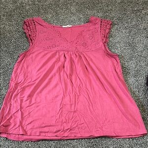 Maurice’s Pink Lace Sleeve Top